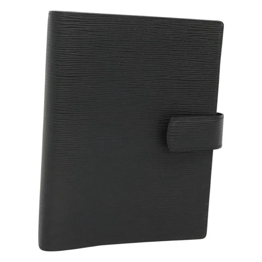 LOUIS VUITTON Epi Agenda GM Day Planner Cover Black